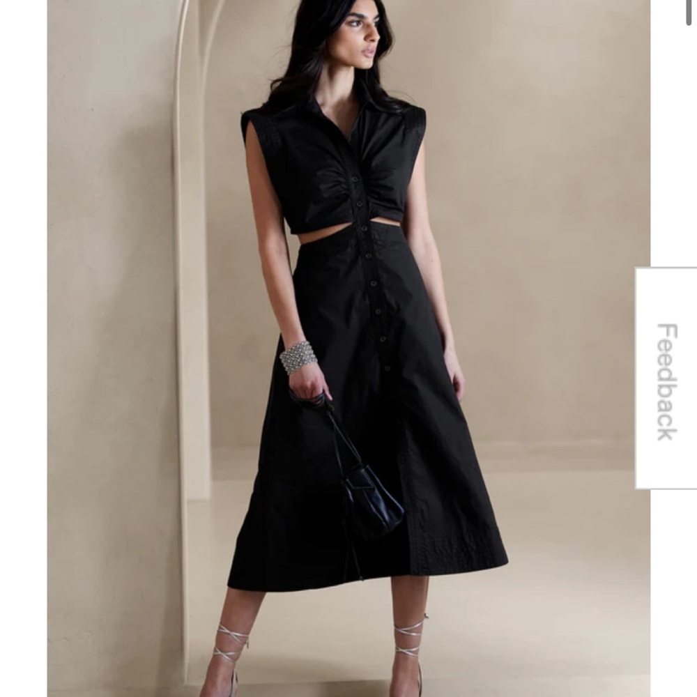 NWT Banan Republic YASMIN CUT-OUT SHIRT DRESS